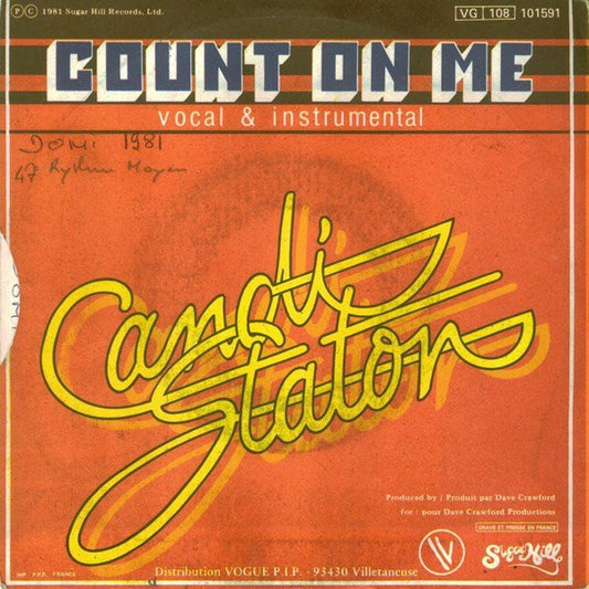 Candi Staton : Count On Me (Vocal & Instrumental) (7")