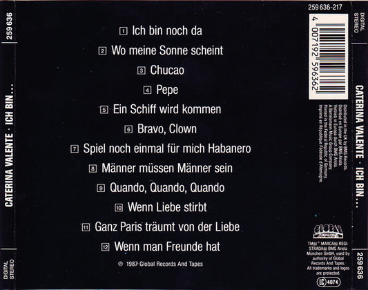 Caterina Valente : Ich Bin ... (CD, Album, RE)