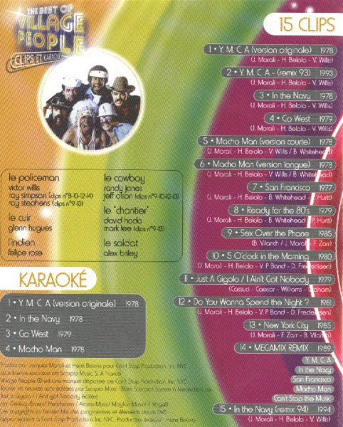 Village People : The Best Of Village People (Clips Et Karaoké) (DVD, Comp, PAL)