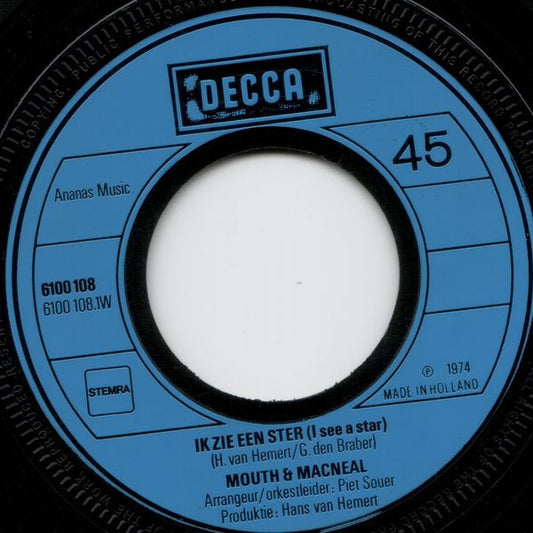 Mouth & MacNeal : Ik Zie Een Ster (7", Single)