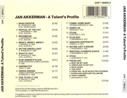 Jan Akkerman : A Talent's Profile (CD, Comp)