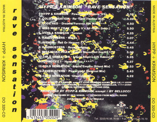 Hypp & Krimson : Rave Sensation (CD, Comp)