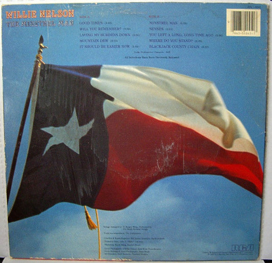 Willie Nelson : The Minstrel Man (LP, Album, Comp, Rem)