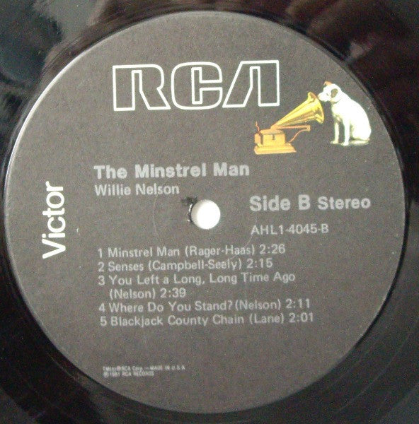 Willie Nelson : The Minstrel Man (LP, Album, Comp, Rem)
