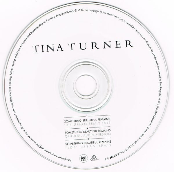 Tina Turner : Something Beautiful Remains (CD, Single, CD1)