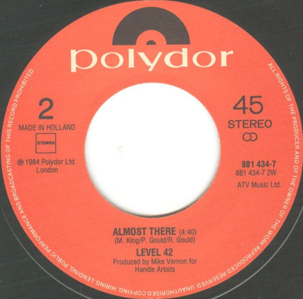Level 42 : The Chant Has Begun (7", Single)