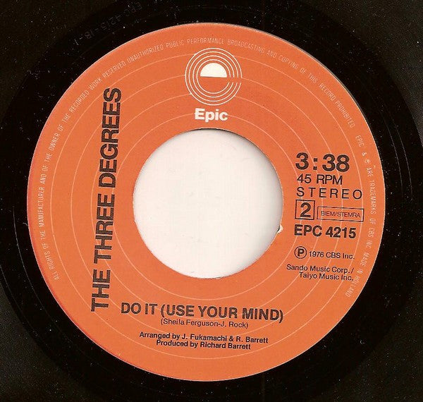 The Three Degrees : Toast Of Love (7", Single)