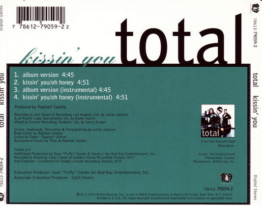 Total : Kissin' You (CD, Maxi)