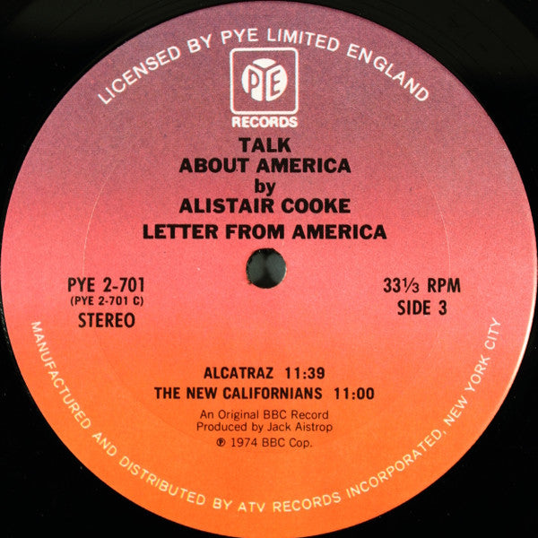 Alistair Cooke (2) : Talk About America (2xLP, Comp, Gat)