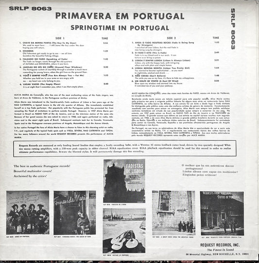 Alice Maria : Primavera em Portugal (Springtime In Portugal) (LP, Album)
