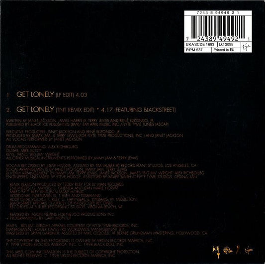 Janet Jackson : I Get Lonely (CD, Single)