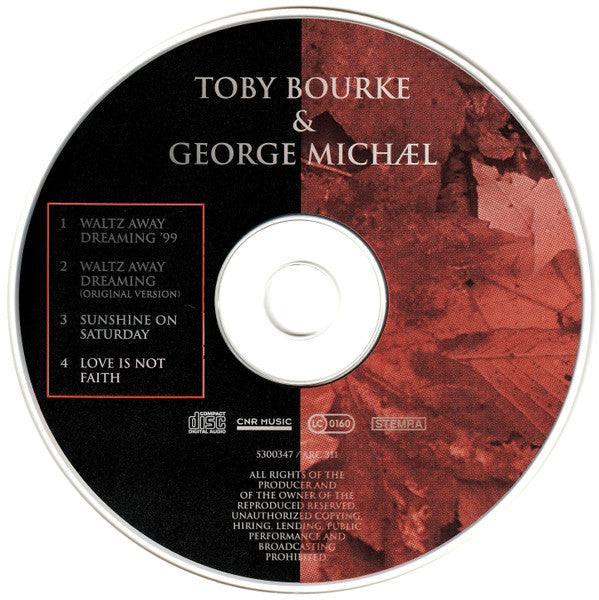 Toby Bourke & George Michael : Waltz Away Dreaming '99 (CD, Single)