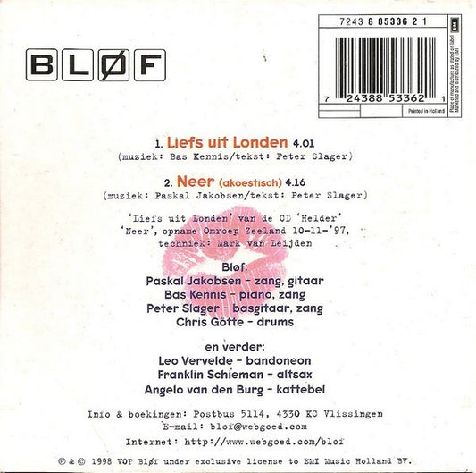 Bløf : Liefs Uit Londen (CD, Single)