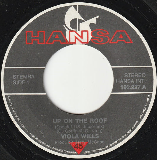 Viola Wills : Up On The Roof (7", Single)