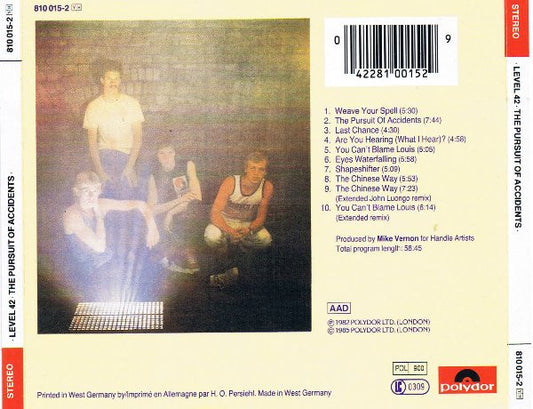 Level 42 : The Pursuit Of Accidents (CD, Album, RE)