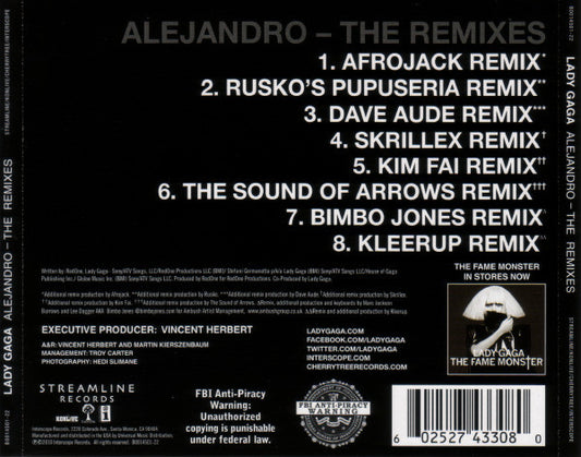 Lady Gaga : Alejandro (The Remixes) (CD, Maxi)