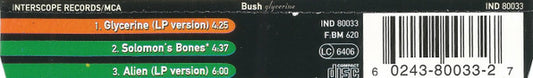 Bush : Glycerine (CD, Single)