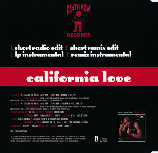 2Pac Featuring Dr. Dre : California Love (CD, Single)