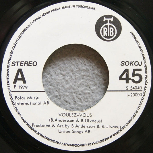 ABBA : Voulez-Vous / Angeleyes (7", Single, Whi)