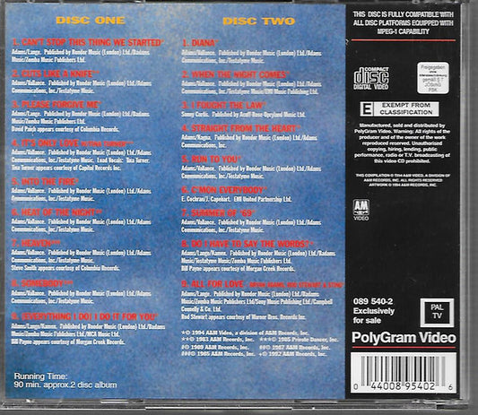 Bryan Adams : So Far So Good (And More) (2xVCD)