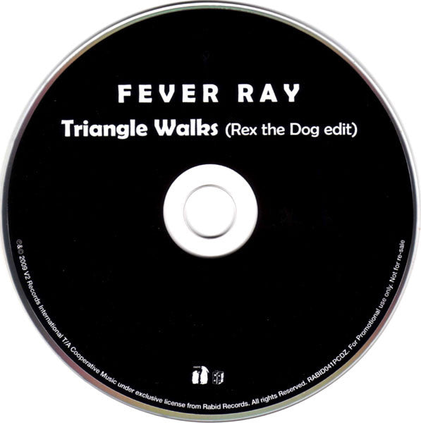 Fever Ray : Triangle Walks (Rex The Dog Edit) (CD, Single, Promo)