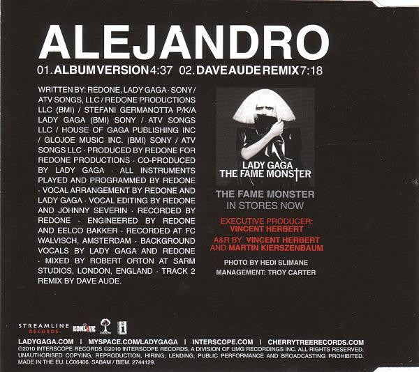 Lady Gaga : Alejandro (CD, Single)