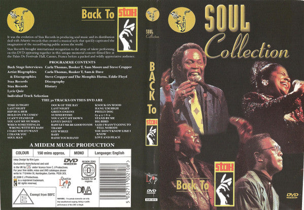 Various : Back To Stax (DVD-V, Mono)