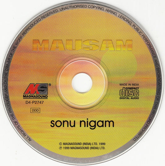 Sonu Nigam : Mausam (CD, Album)