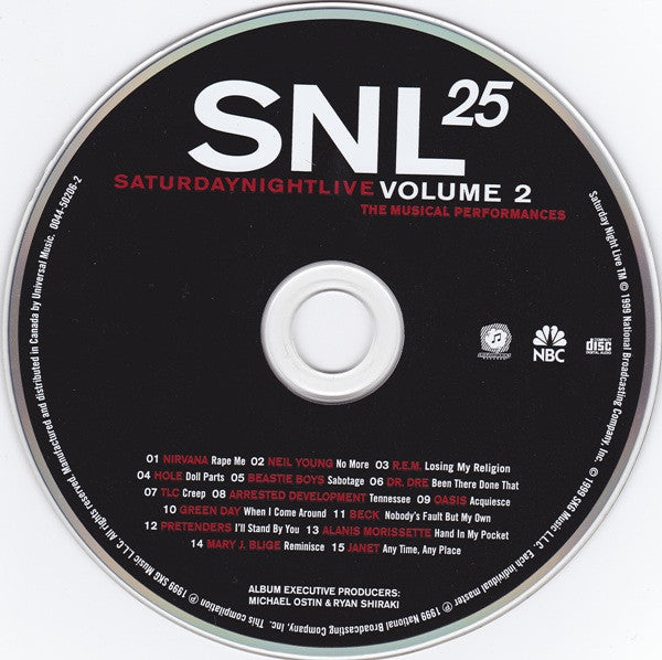Various : SNL25 - Saturday Night Live, The Musical Performances Volume 2 (CD, Comp)