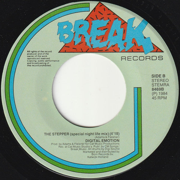 Digital Emotion : Steppin' Out (7")