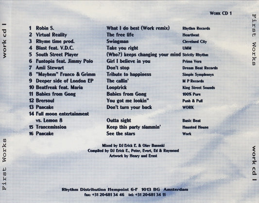Olav Basoski & Erick E : First Works (CD, Comp, Mixed, RP)