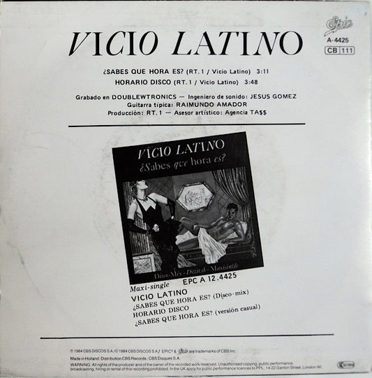 Vicio Latino : ¿Sabes Que Hora Es? (7")