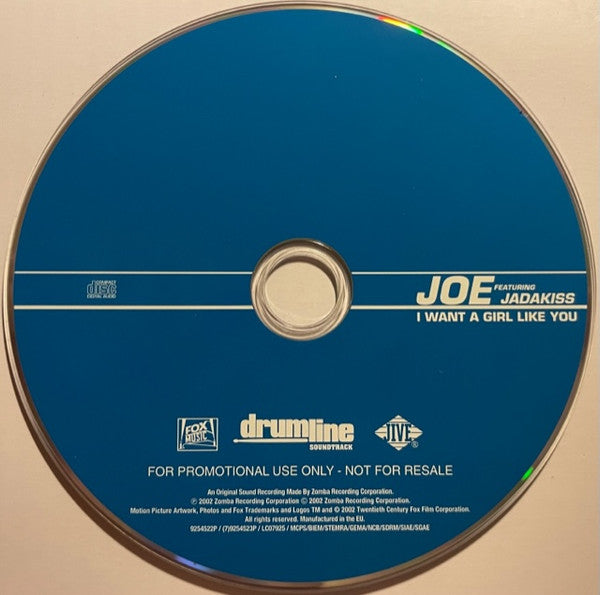 Joe Featuring Jadakiss : I Want A Girl Like You (CD, Single, Promo)