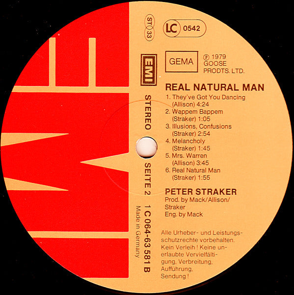 Peter Straker : Real Natural Man (LP, Album)