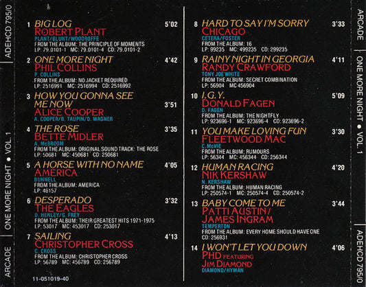 Various : One More Night (14 Exclusive Popsongs) (Volume 1) (CD, Comp)