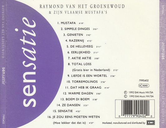 Raymond van het Groenewoud & Vlaamse Mustafa's : Sensatie (CD, Album)