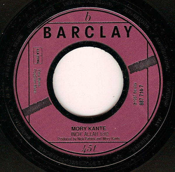 Mory Kanté : Tama (7", Single)