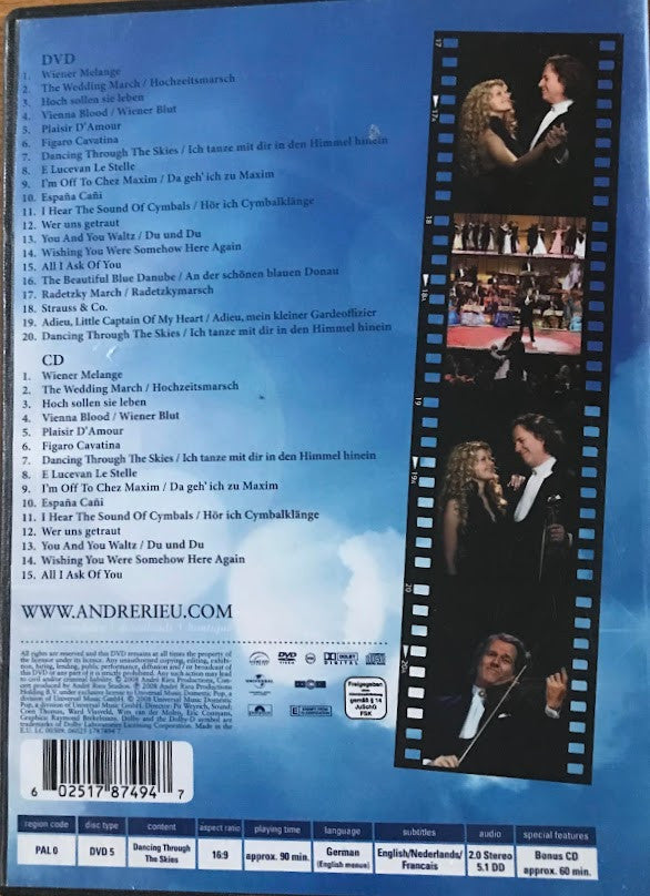 André Rieu : Dancing Through The Skies / Wedding At The Opera (DVD-V, NTSC, 5.1 + CD)