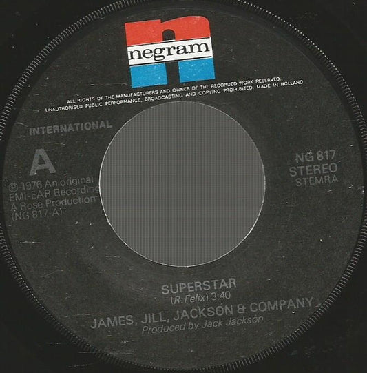 James, Jill, Jackson & Company : Superstar (7")