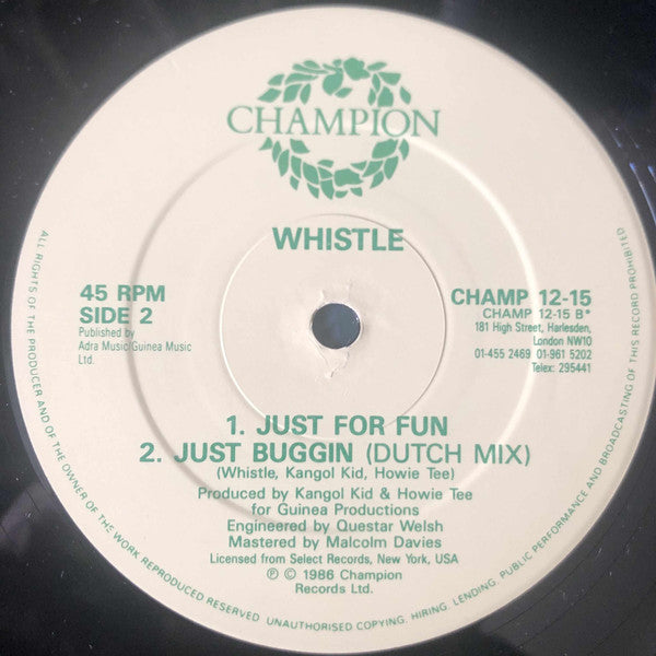 Whistle : Please Love Me / Just For Fun (12")