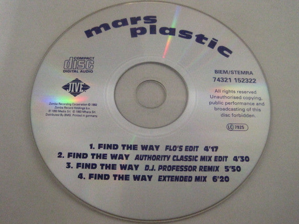 Mars Plastic : Find The Way (CD, Maxi)