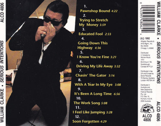 William Clarke : Serious Intentions (CD, Album)