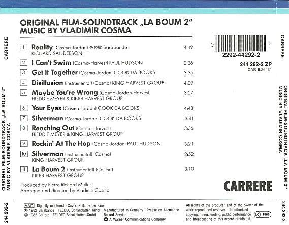 Vladimir Cosma : La Boum 2 (Original Soundtrack) (CD, Album, RE)