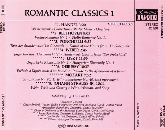 Various : Romantic Classics 1 (CD, Comp, RE)