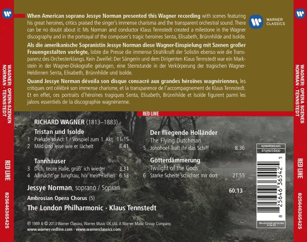 Richard Wagner - Jessye Norman, London Philharmonic Orchestra, Klaus Tennstedt : Opera Scenes From Tristan Und Isolde, Tannhäuser, Der Fliegende Holländer, Götterdämmerung (CD, Album, RE)