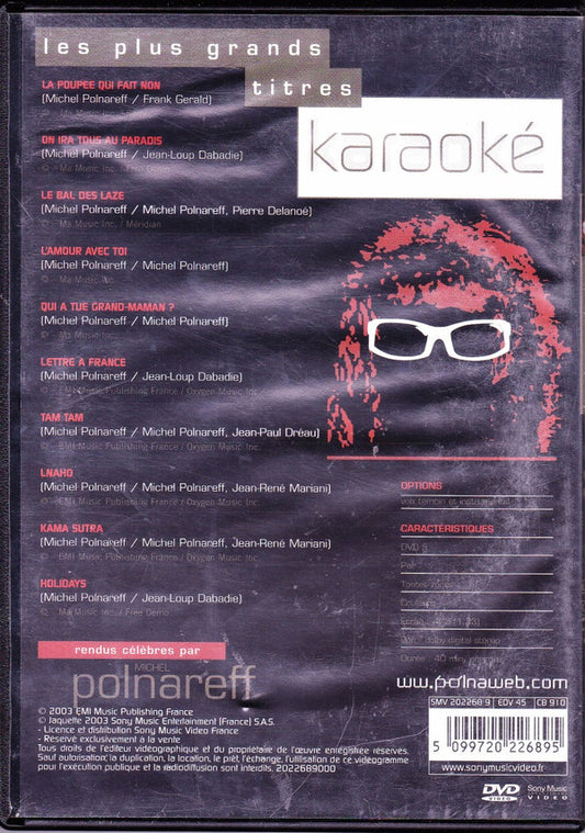 Unknown Artist : Les Plus Grands Titres Karaoké - Micel Polnareff Vol.2 (DVD, PAL)