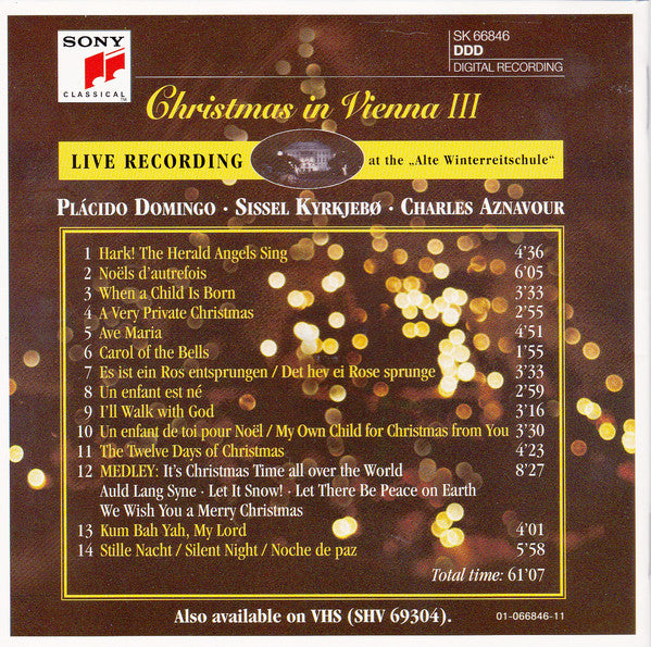 Placido Domingo / Sissel / Charles Aznavour | Wiener Opernkinderchor • Wiener Symphoniker • Vjekoslav Sutej : Christmas In Vienna III (CD, Album)