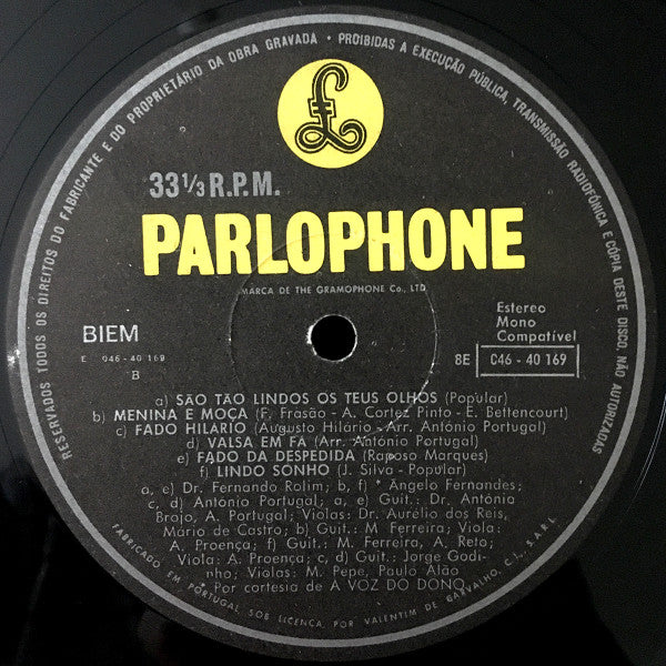 Ângelo Fernandes / Fernando Rolim / João Bagão / António Portugal : Fados De Coimbra (LP, Comp, RE)