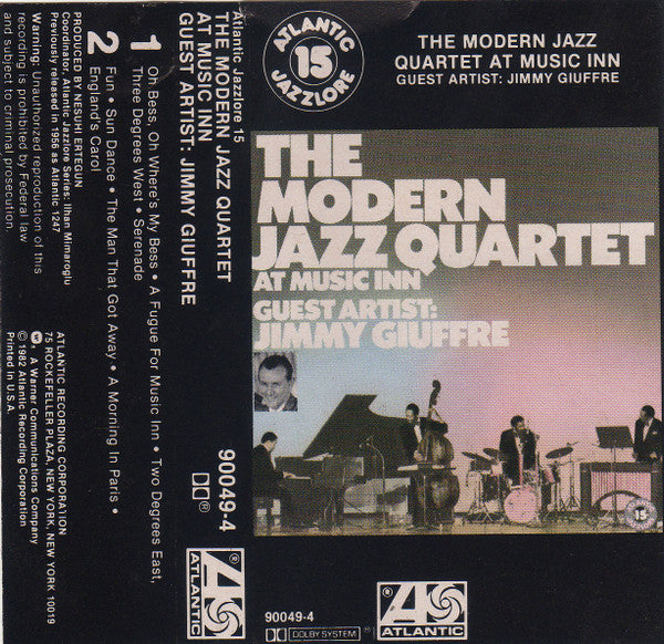 The Modern Jazz Quartet Guest Artist: Jimmy Giuffre : The Modern Jazz Quartet At Music Inn (Cass, Album, Dol)