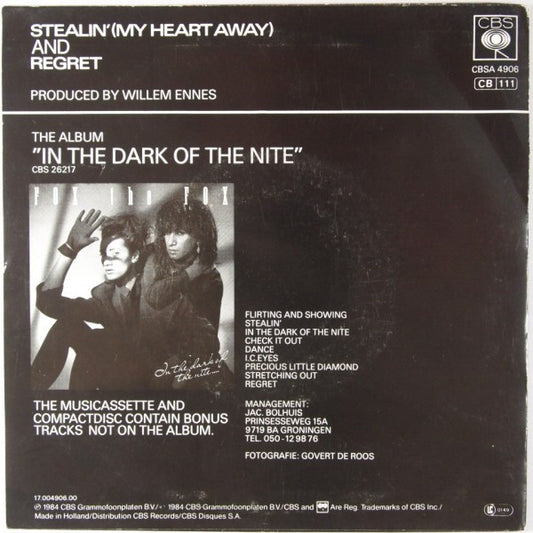 Fox The Fox : Stealin' (My Heart Away) (7", Single)